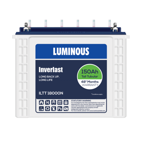 Luminous 150Ah INVERLAST Tall Tubular Battery (ILTT18000N) inverter chennai 